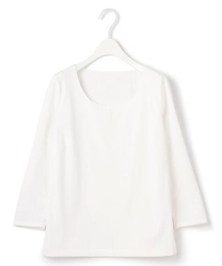 ICB L 【洗える】 スーペリアジャージー Uネックプルオーバー アイボリー系