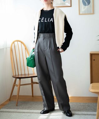 WEGO 【WEB限定】クルーネックプリントロンT 柄2