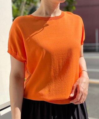 UNFILO 【新色追加！/UVケア/接触冷感/抗菌防臭】スゴ機能 コンパクトニットＴ オレンジ系