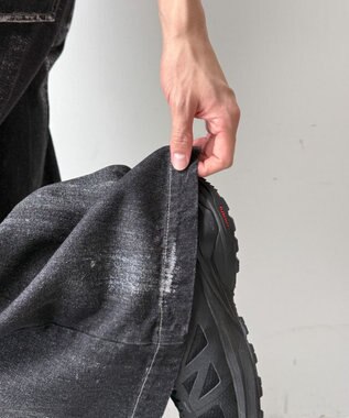 WEGO メタリックプリントデニムパンツ デニムブラックソノタ