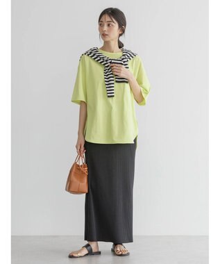 AMERICAN HOLIC 抗菌防臭ラウンドテールカットプルオーバー Yellow