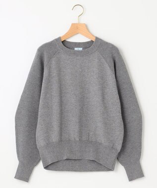 組曲 【選べる8色展開・春まで使える！】バックレースカラー ニット ライトグレー系