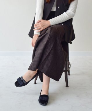 Bridget Birkin ＜3E＞【Bridget Birkin Walk】スクエアオペラコンフォートシューズ ブラック雑材