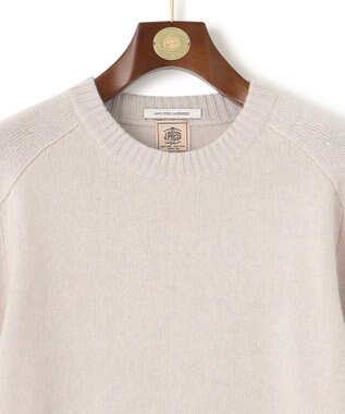 J.PRESS MEN カシミア サドルショルダー クルーネック ニット ライトグレー系