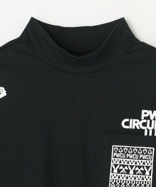 PW CIRCULUS 【吸水速乾 / UV遮蔽率99.5% UVカット / ストレッチ】【MEN】DELFT ロングスリーブモックT ゴルフ ブラック系