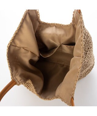 UNBILLION カシュカシュ cachecache / ベルトフラップクロッシェトート カゴバッグ キャメル