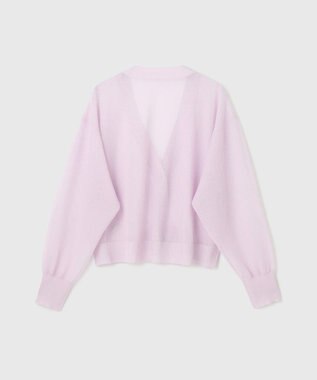 GRACE CONTINENTAL シアージョーゼットカーディガン ラベンダー