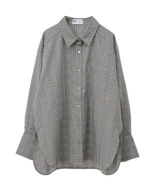 earth music&ecology ２ｗａｙマントスリーブシャツ Glen Check