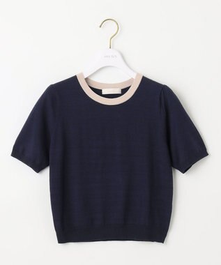 ANY SIS S 【低身長企画】バイカラー アンサンブル ネイビー