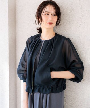 組曲 【先行予約】カラーボイル ブルゾン ネイビー系