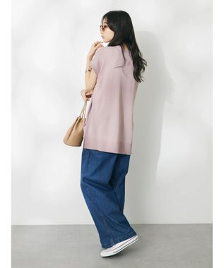 CRAFT STANDARD BOUTIQUE ＵＶカット接触冷感半袖ニットチュニック Pink