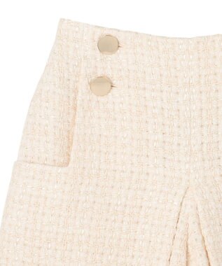 GRACE CONTINENTAL ツイードボックスタックショートパンツ キナリ