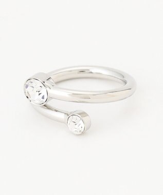 J.PRESS LADIES 【WEB限定】2way ビジュー スカーフ リング シルバー系