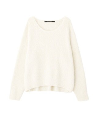 YECCA VECCA ラメシャギードルマンニット Ivory