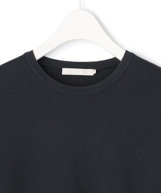 ICB 【洗える】コットンポリエステルスムース プルオーバー チャコール系