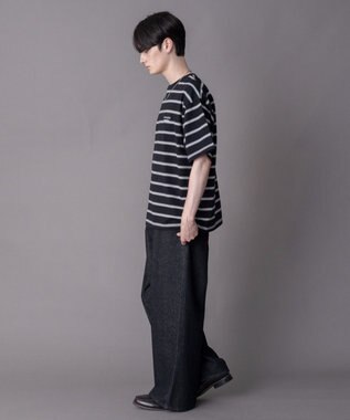 WEGO 【機能T】接触冷感マルチボーダーT（SS） ブラック