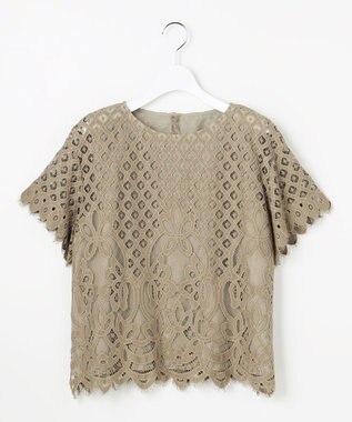 自由区 S パネルレース ブラウス