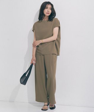 UNFILO 【WEB限定/セットアップ着用可】サマーセットアップ  Tブラウス モカ