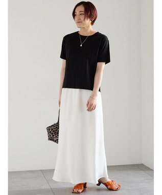 Te chichi ミニマルネックTシャツ ブラック