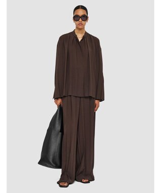 JOSEPH エアリープリッセ　ロングスリーブブラウス Ebony