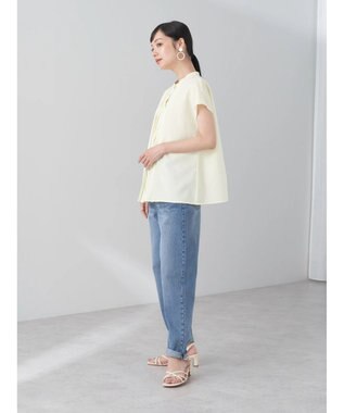 earth music&ecology タックデザインブラウス Yellow