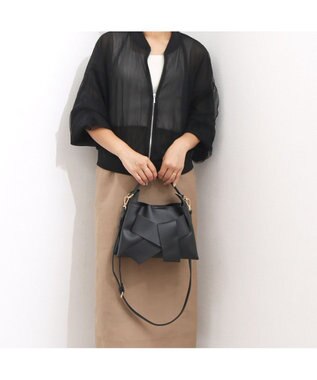 UNBILLION カシュカシュ cachecache / ビッグリボンスワローマチ2wayショルダー ブラック