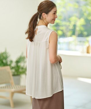 組曲 【速乾】ドライタッチ スリーブレス トップス アイボリー系