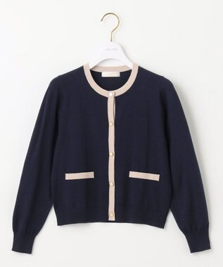 ANY SIS S 【低身長企画】バイカラー アンサンブル ネイビー