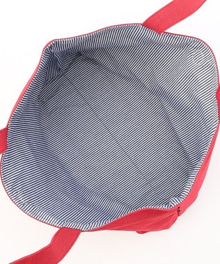 J.PRESS LADIES 【完全受注生産】ポーチ付き キャンバス トートバッグ レッド×ストライプ系