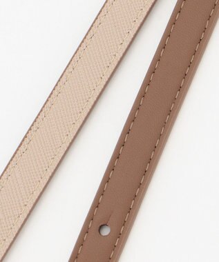 組曲 パールメタルバックルリバーシブル ベルト ブラウン×ベージュ系