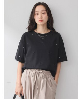 earth music&ecology キラキララインストーンプルオーバー Black