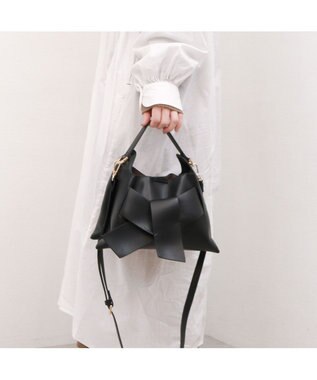 UNBILLION カシュカシュ cachecache / ビッグリボンスワローマチ2wayショルダー ブラック