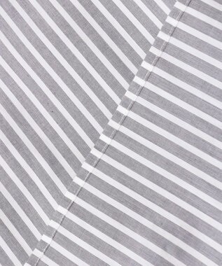 J.PRESS YORK STREET 【WOMEN】バックボタン ストライプブラウス ライトグレー系1