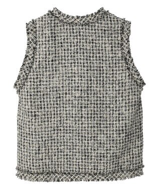 Green Parks ・ＥＬＥＮＣＡＲＥ　ＤＵＥ　ツィードノーカラーベスト Ivory