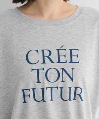 Green Parks ウエストドロストドッキングロゴプルオーバー Gray Mixture