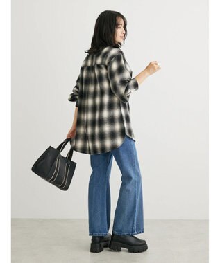 Green Parks ネルチェックシャツ Black