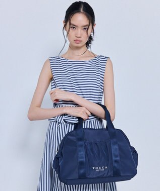 TOCCA 【WEB＆一部店舗限定】【一部カラー撥水・A4サイズ対応】AMIRARE BOSTON L ボストンバッグ ネイビー系