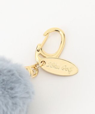 23区GOLF ギフトにも最適【WOMEN】ファー ボールポーチ スカイブルー系