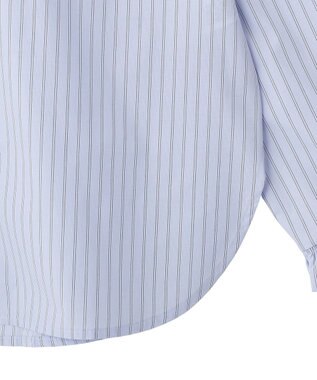 YECCA VECCA イージケアフリルカラーシャツ Stripe Blue