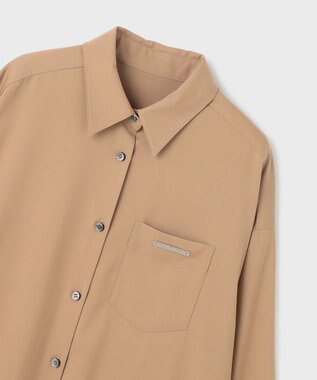 GRACE CONTINENTAL ポケット付オーバーシャツ キャメル