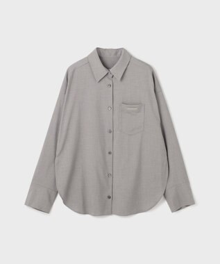 GRACE CONTINENTAL ポケット付オーバーシャツ グレー