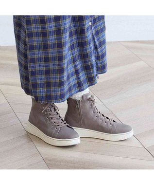 ing <ing>【レイン対応】ハイカット厚底スニーカー オーク