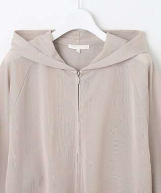 自由区 L 【接触冷感・UVケア・洗える】ファンクショナルジップアップ パーカー サンドベージュ