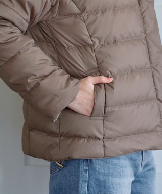 Tiaclasse リバーシブルダウンジャケット モカ