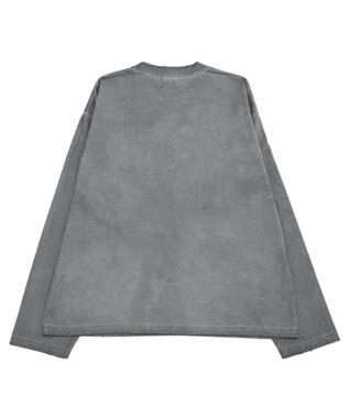 WEGO 【ユニセックス着用ITEM/MLサイズ展開】コールドダイダメージアップリケT（LS） グレー