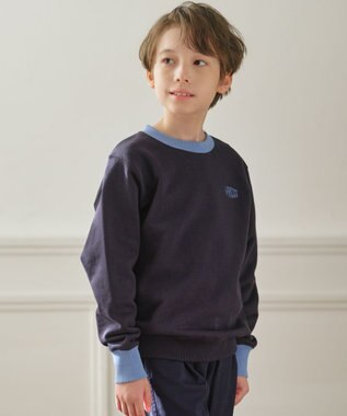 J.PRESS KIDS 【100-130cm】Jバックロゴ エンブロイダリー トレーナー ネイビー系