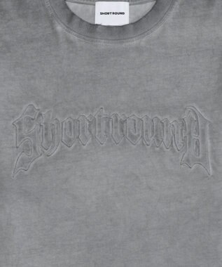 WEGO 【ユニセックス着用ITEM/MLサイズ展開】コールドダイダメージアップリケT（LS） グレー