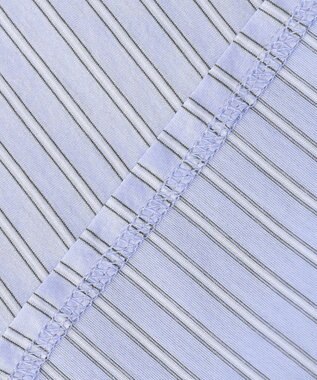 J.PRESS LADIES ストライプジャージー バンドカラー カットソー サックスブルー系1