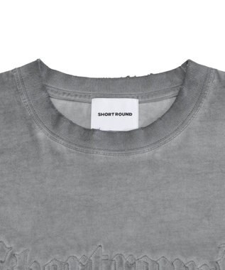 WEGO 【ユニセックス着用ITEM/MLサイズ展開】コールドダイダメージアップリケT（LS） グレー