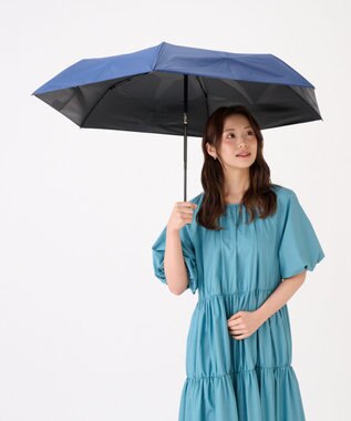 MOONBAT 【3秒で折りたためる日傘/自動開閉】 遮光100% 晴雨兼用 折りたたみ傘 ウラワザ ディープブルー